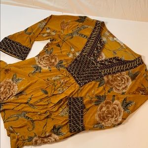 Soft Surroundings Floral Tunic Top sz Large